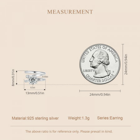 Cercel argint cu Moissanit [10]
