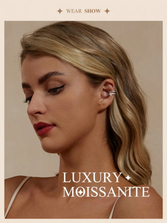 Cercel argint cu Moissanit [14]