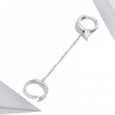 Cercel argint lant cu steluta si zirconii [3]