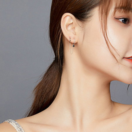 Cercel argint lant cu steluta si zirconii [4]