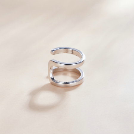 Cercel argint ear cuff pe ureche [2]