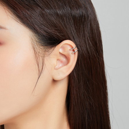 Cercel argint ear cuff pe ureche [5]