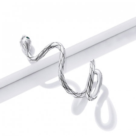 Cercel argint ear cuff sarpe, pe ureche [5]