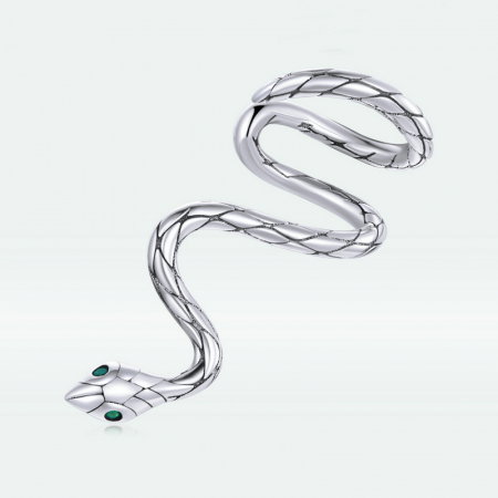 Cercel argint ear cuff sarpe, pe ureche [8]