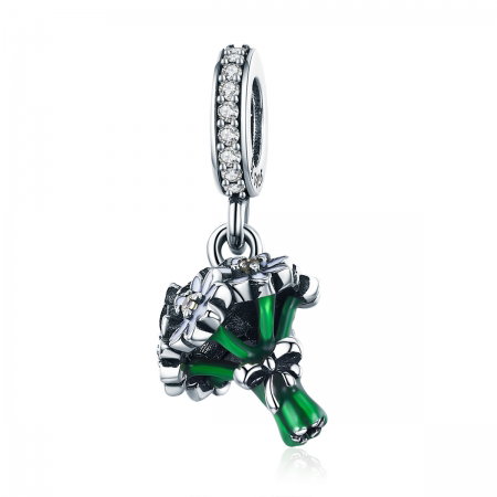 Charm argint 925 buchet de floricele cu zirconii albe - Be Nature PST0140 [0]