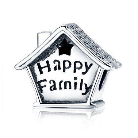 Charm argint 925 casutaHappy Family cu steluta decupata PST0132 [0]