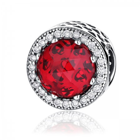 Charm argint 925 cristal rosu cu zirconii albe - Be Elegant PST0039 [0]
