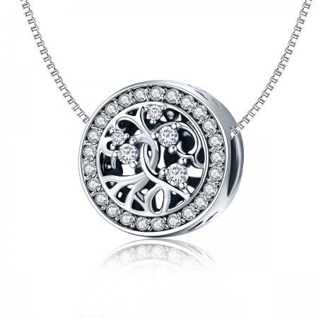 Charm argint 925 cu copacul vietii si zirconii albe - Be Nature  PST0120 [6]