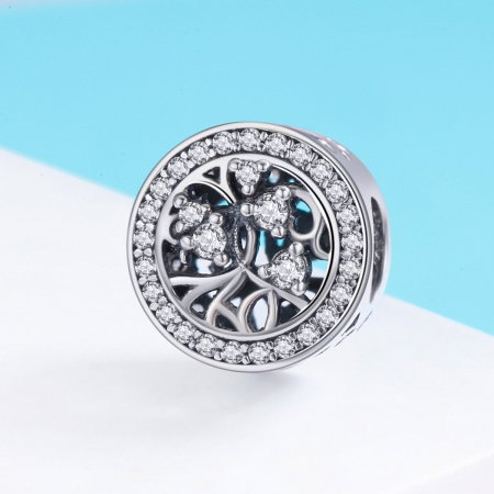 Charm argint 925 cu copacul vietii si zirconii albe - Be Nature  PST0120 [2]