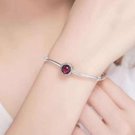 Charm argint 925 cu cristal rubin si zirconii albe - Be Elegant PST0078 [4]