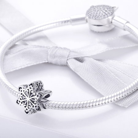 Talisman argint 925 cu fulg de nea Snowflake - Be Nature PST0133 [1]