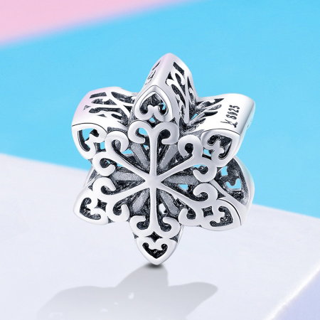 Talisman argint 925 cu fulg de nea Snowflake - Be Nature PST0133 [5]