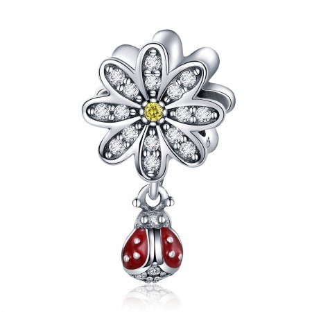 Charm argint 925 cu floare si gargarita - Be Lucky PST0134 [0]