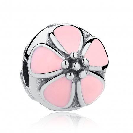 Charm argint 925 cu floricele roz - Be Nature PST0018 [0]