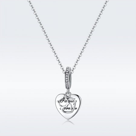 Charm argint 925 cu inimioara, pisicuta si zirconii - Be Nature PST0146 [5]