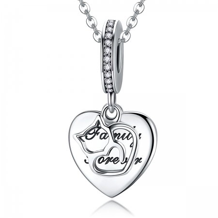 Charm argint 925 cu inimioara, pisicuta si zirconii - Be Nature PST0146 [4]