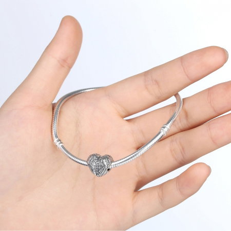 Charm argint 925 cu inimioara si aripi de inger - Be Spiritual PST0015 [2]