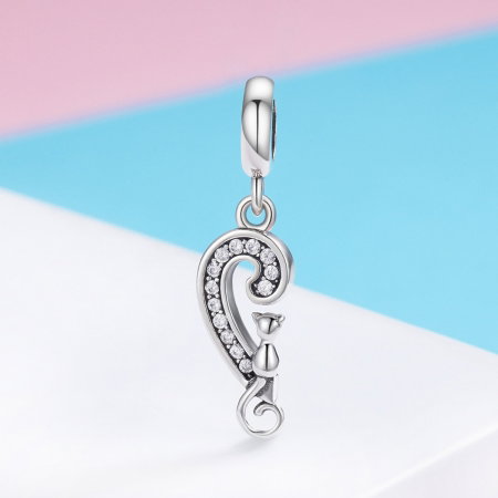 Charm  argint 925 cu inimioara si pisicute - Be Nature PST0126 [7]