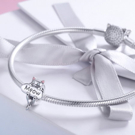 Charm argint 925 cu pisicuta Meow - Be Nature PST0147 [1]