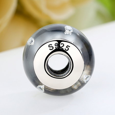 Charm argint 925 cu sticla alba - Be Elegant PST0061 [4]