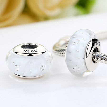 Charm argint 925 cu sticla alba - Be Elegant PST0061 [1]