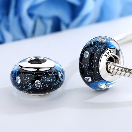 Charm argint 925 cu sticla albastra - Be Elegant PST0071 [1]