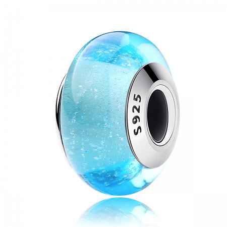 Charm argint 925 cu sticla bleu - Be Elegant PST0067 [0]