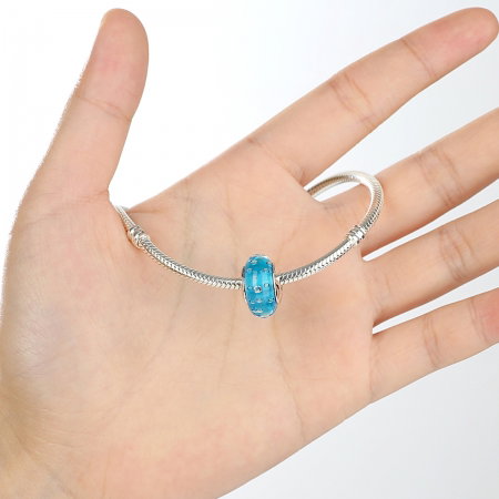 Charm argint 925 cu sticla bleu - Be Elegant PST0072 [2]