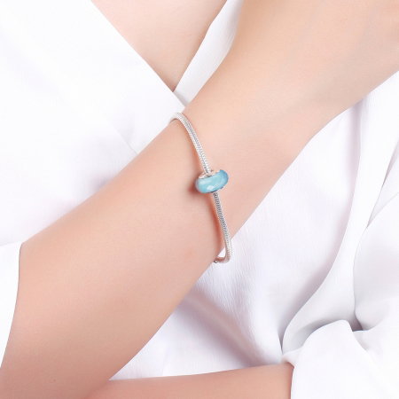 Charm argint 925 cu sticla bleu multifatetata - Be Elegant PST0099 [4]