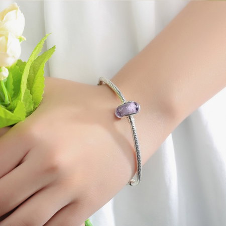 Charm argint 925 cu sticla mov - Be Elegant PST0060 [2]