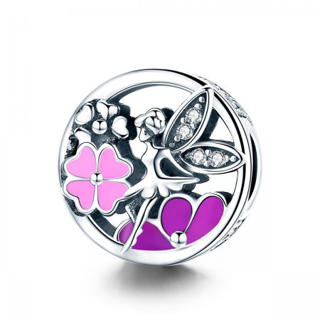 Charm argint 925 cu zana, floricele si zirconii albe - Be Fantastic PST0144 [0]