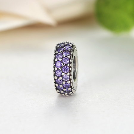 Charm argint 925 cu zirconii mov - Be Elegant PST0027 [4]