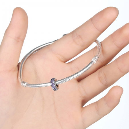 Charm argint 925 cu zirconii mov - Be Elegant PST0027 [2]