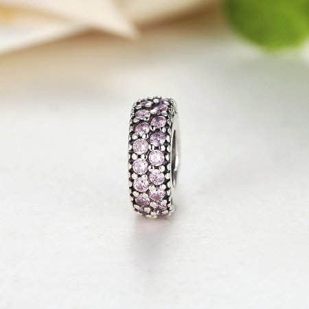 Charm argint 925 cu zirconii roz - Be Elegant PST0028 [3]