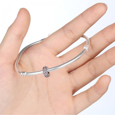 Charm argint 925 cu zirconii roz - Be Elegant PST0028 [2]