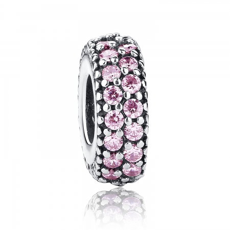 Charm argint 925 cu zirconii roz - Be Elegant PST0028 [0]