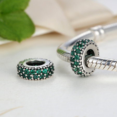 Charm argint 925 cu zirconii verzi - Be Elegant PST0030 [3]