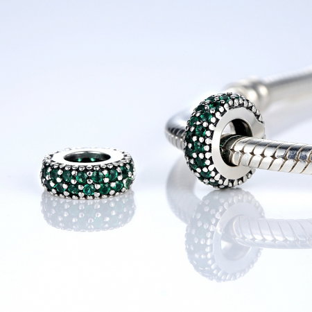 Charm argint 925 cu zirconii verzi - Be Elegant PST0030 [1]