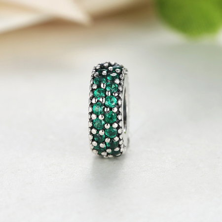 Charm argint 925 cu zirconii verzi - Be Elegant PST0030 [4]