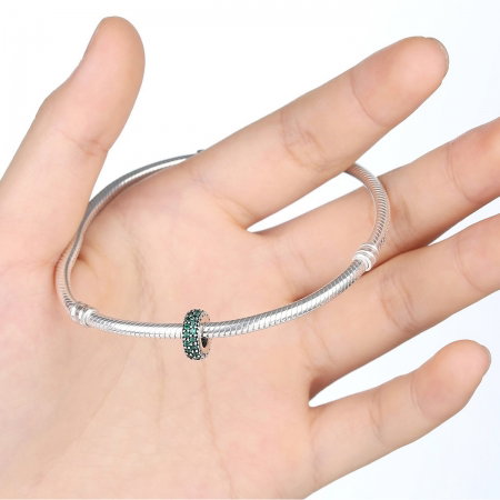 Charm argint 925 cu zirconii verzi - Be Elegant PST0030 [2]