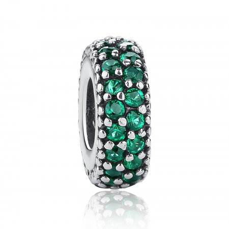 Charm argint 925 cu zirconii verzi - Be Elegant PST0030 [0]