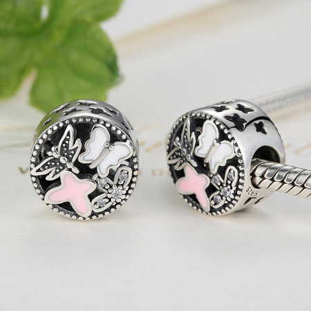 Charm argint 925 fluturasi cu zirconii albe - Be Nature PST0037 [1]