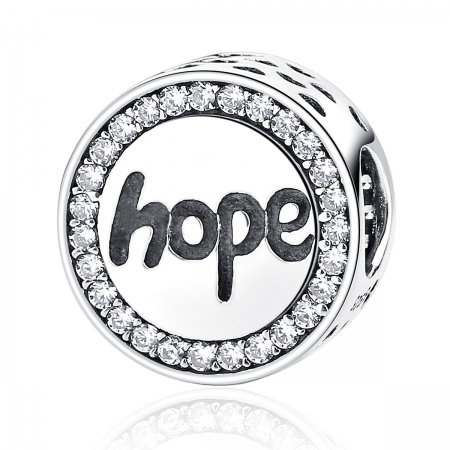 Charm argint 925 Hope-Speranta cu zirconii albe - Be Elegant PST0057 [0]