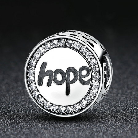Charm argint 925 Hope-Speranta cu zirconii albe - Be Elegant PST0057 [1]