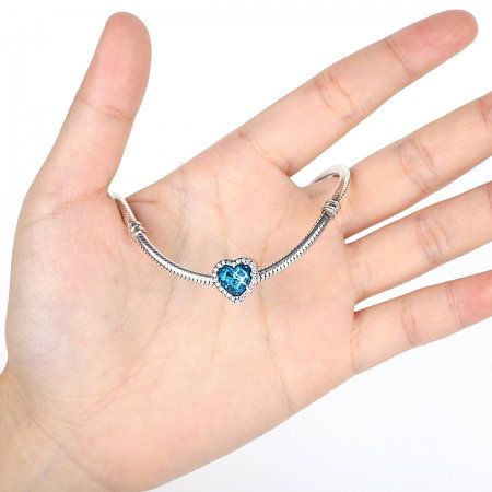 Charm argint 925 inimioara albastra - Be in Love PST0043 [4]