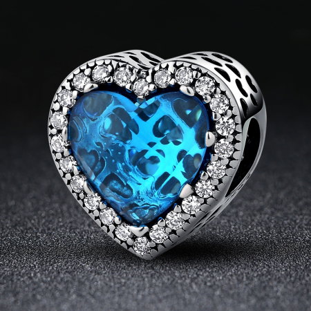 Charm argint 925 inimioara albastra - Be in Love PST0043 [1]