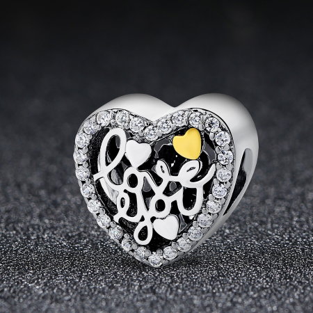 Charm argint 925 inimioara I LOVE YOU - Be in Love PST0048 [1]