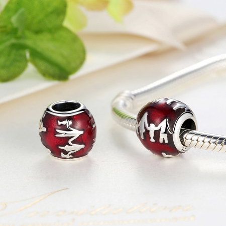 Charm argint 925 rosu Familia Mea - My Family PST0017 [1]