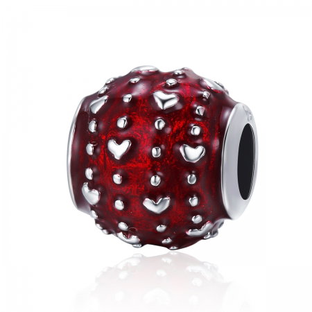 Charm argint 925rosu cu inimioare - Be in Love PST0111 [0]