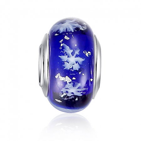 Charm fantezie albastru cu fulgi de zapada PST0008 [0]